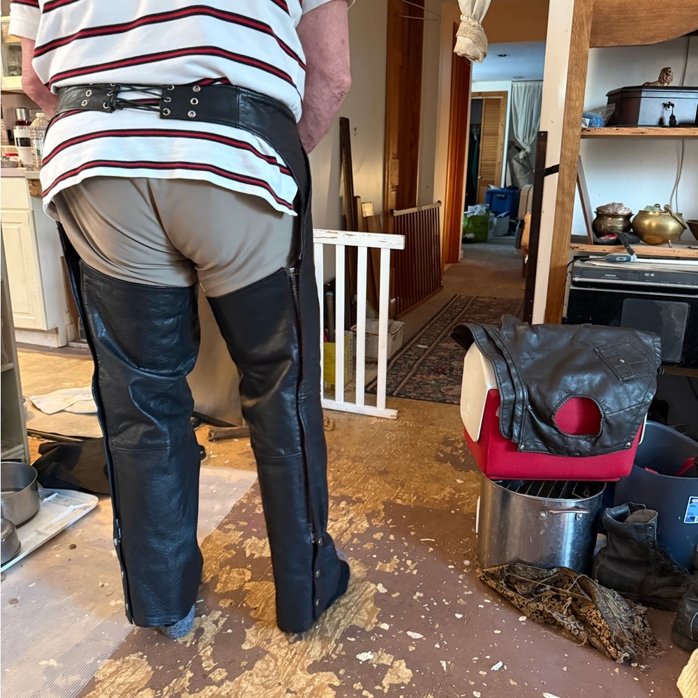 Black Leather Chaps